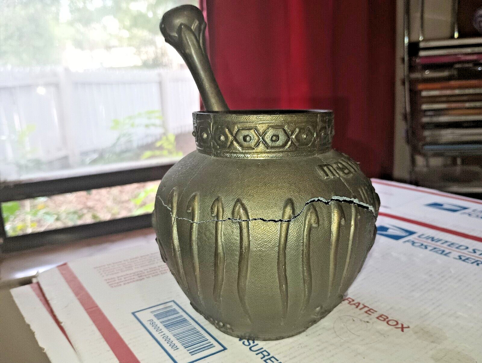 Vintage Brass RX Maimonides 1135-1204 Secundum Artem Mortar & Pestle Coricidin