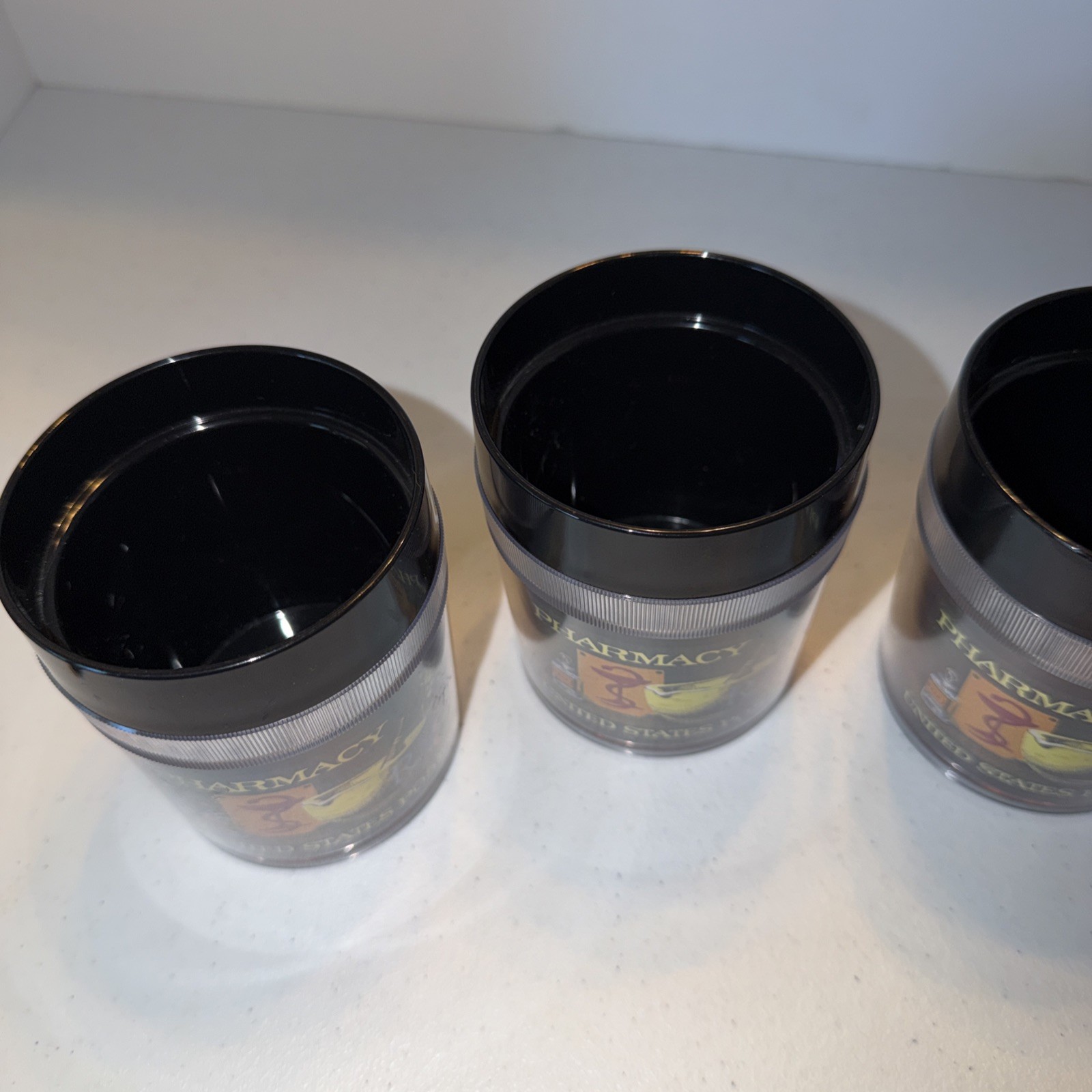 Pharmacy United States Postage Stamp Vintage 1972 Plastic Cups Set Of 4