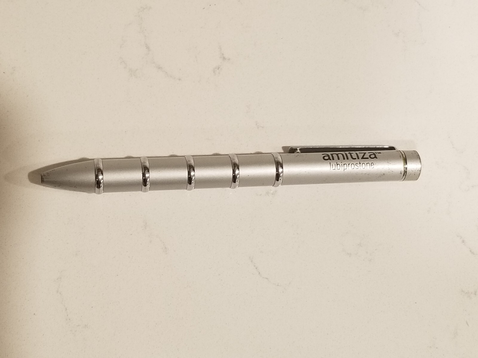 Drug Rep AMITIZA Collectible Heavy Metal Vintage Pen, Color: Metalic Gray