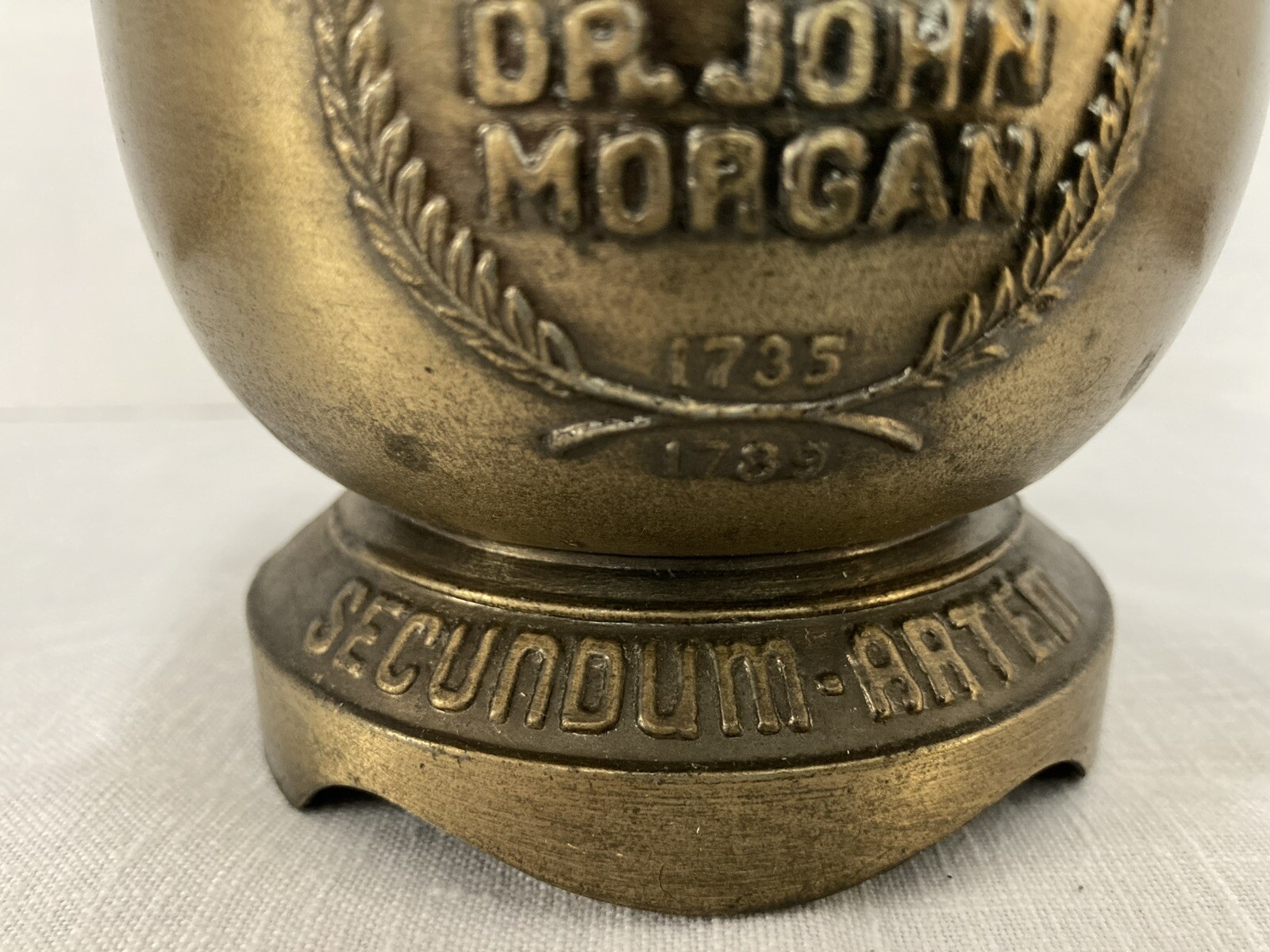 Brass Schering Mortar and Pestle, Dr. John Morgan, 4″ Tall, 1971