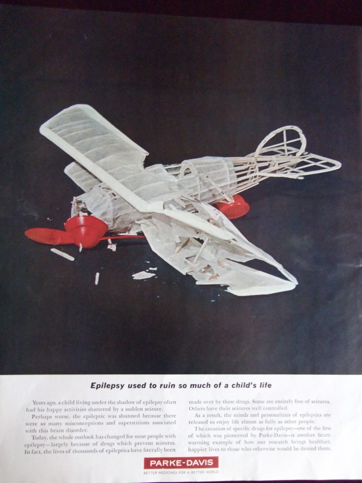 1963 Parke-Davis Epilepsy Used To Ruin Much Of A Childs Life Advertisement