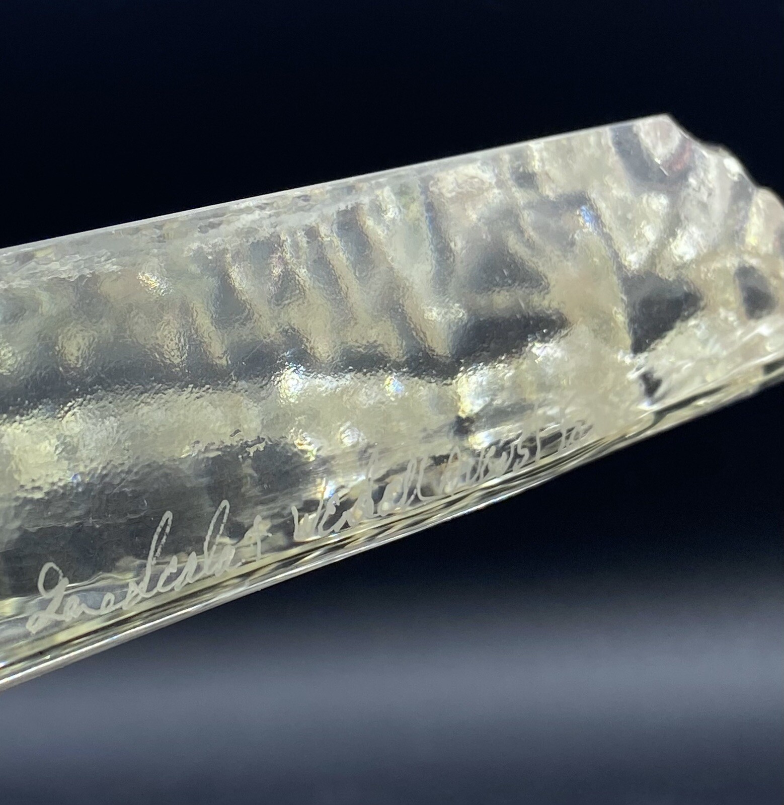 Pharmacist Rx Art Glass Iceberg Display Award Wendell August Forge