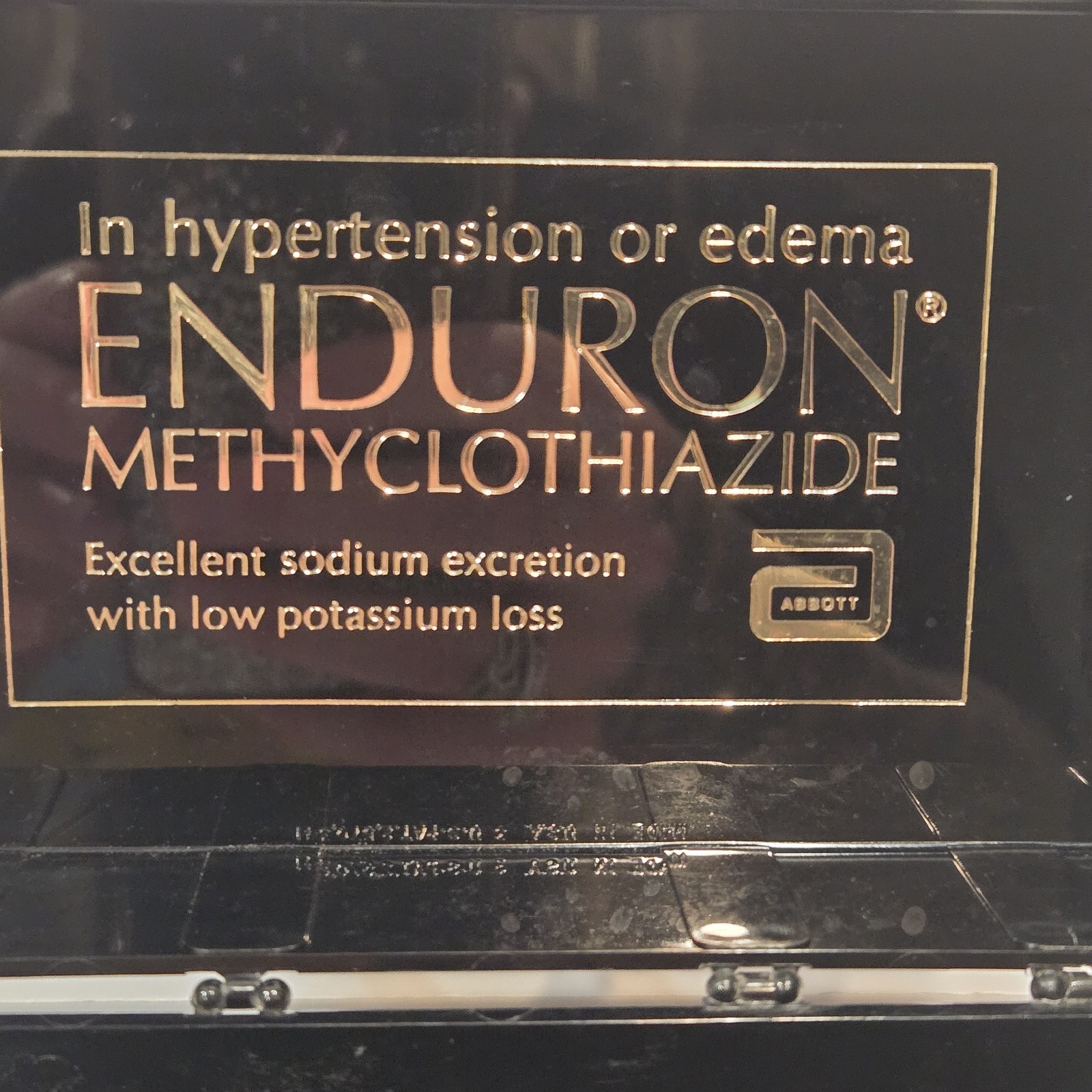 Vintage Abbott Enduron Methyclothiazide Pharmacy Advertising Display Box Medical