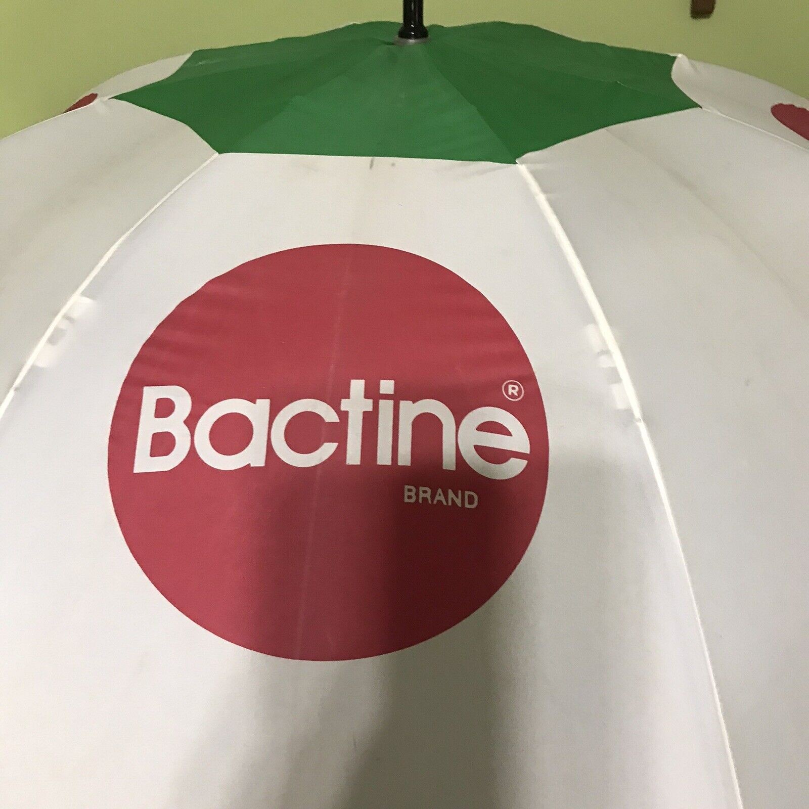 Vintage Bactine Pharmaceutical Umbrella Plastic Handle RARE