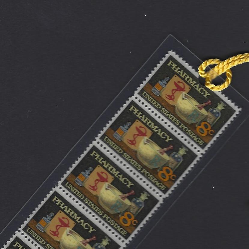 Pharmacy 120th Anniversary – Vintage Set of 5 Stamps Commemorative Bookmark!