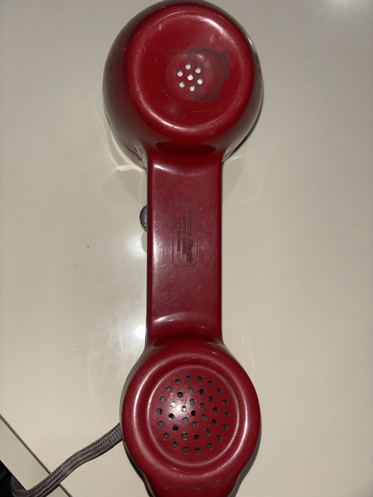 Vintage Northern Electric Red Rotary Dial Telephone Handset – Made in Canada