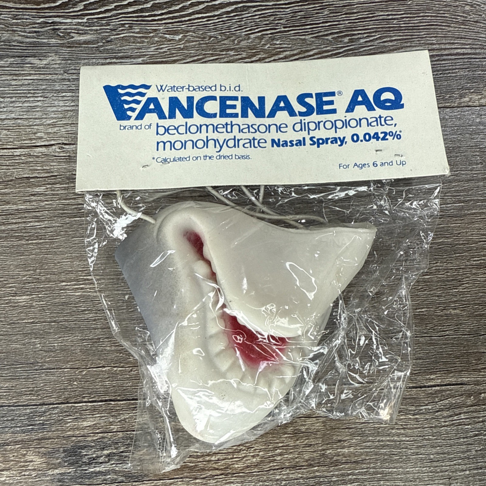 PHARAMACEUTICAL ADVERTISING Nasal Spray VANCENASE AQ Shark Nose Face PROMO