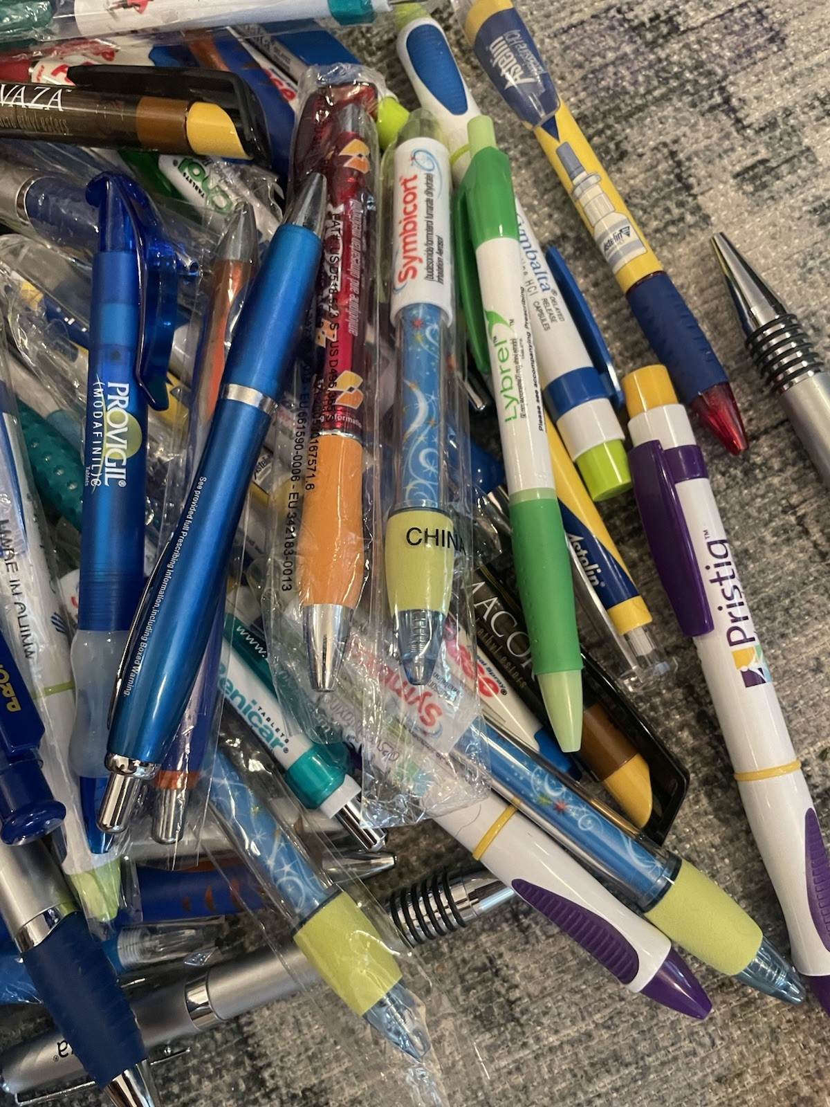 Vintage Pharma Rep Pen Lot 50+ Pens Cymbalta Provigil Pharmacy