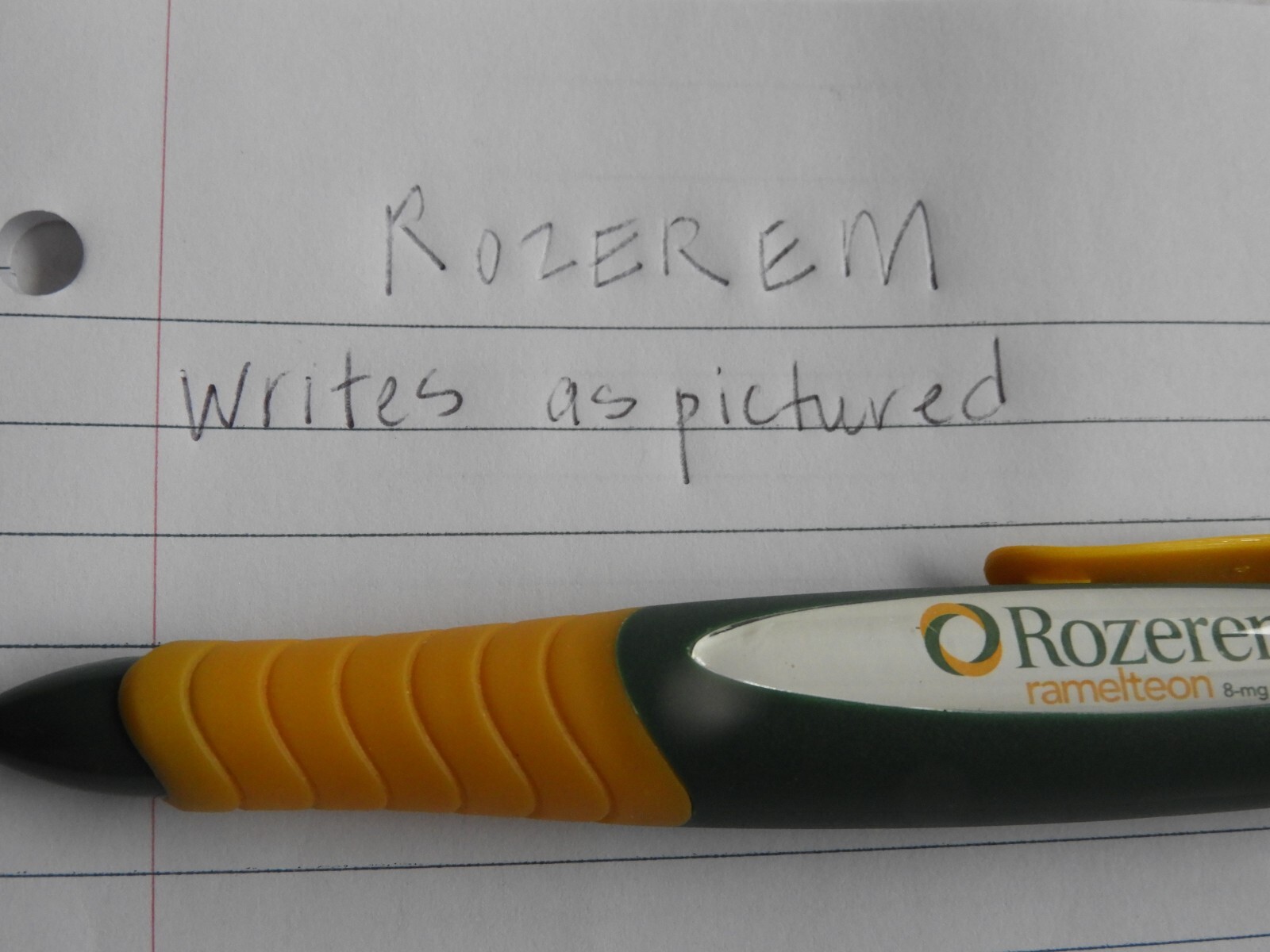 Rozerem Drug Rep Advertising Pharmaceuticals Collectible Fat Pen Pharma Works