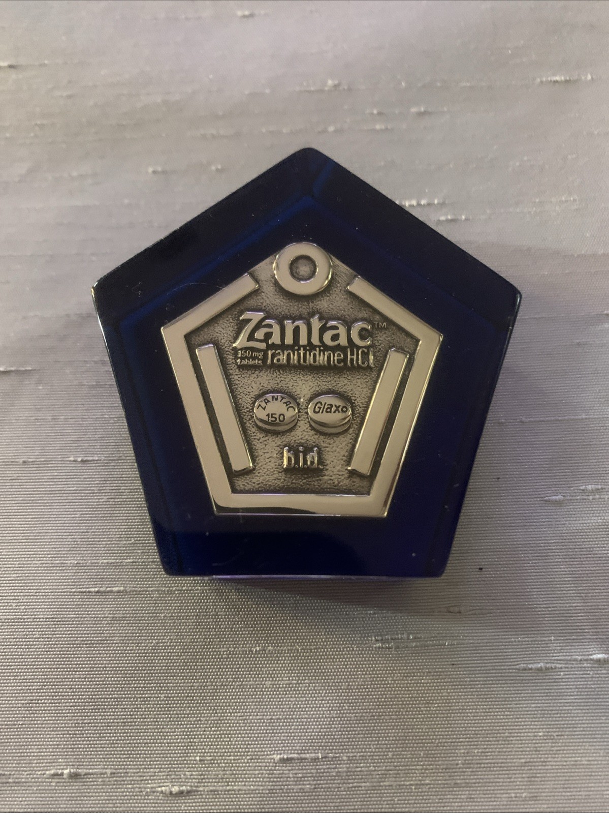 Zantac Ranitidine HCl Vintage Glaxo Pharmaceutical Paperweight Advertising