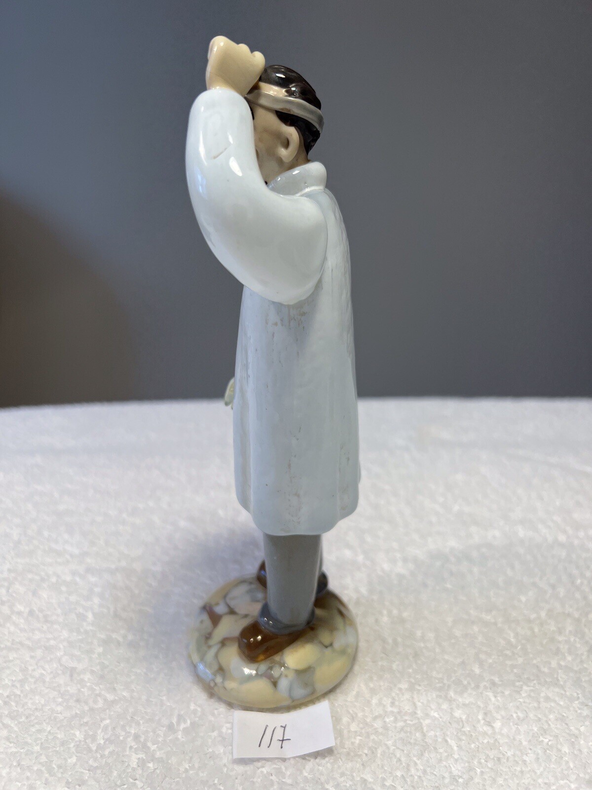 Lot Of 2 Vintage Czech Hand Blown Glass Doctor Figurines
