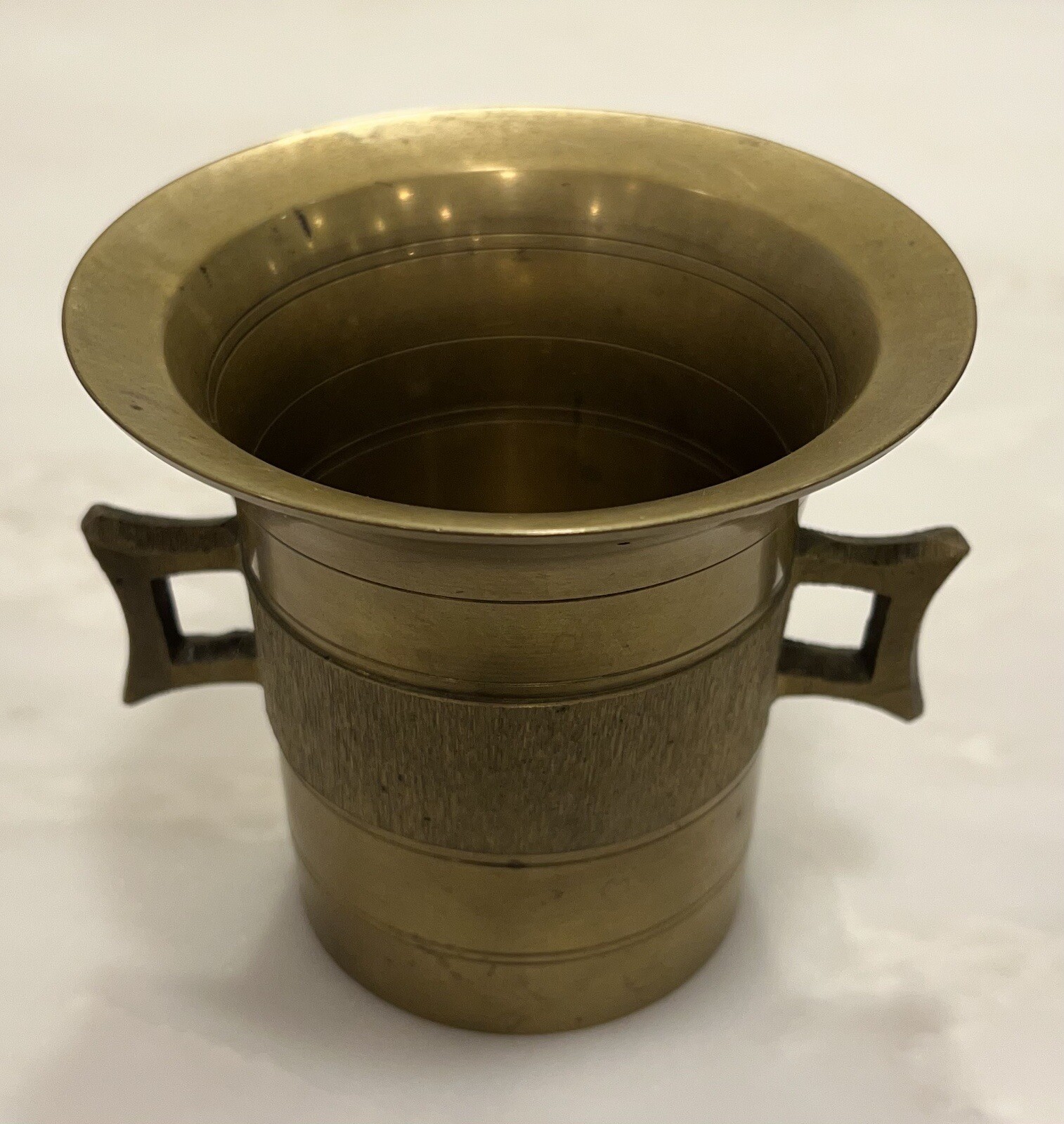 Brass Mortar & Pestle Vintage Rx Apothecary Grinder Pill Crusher Herbs LARGE #4