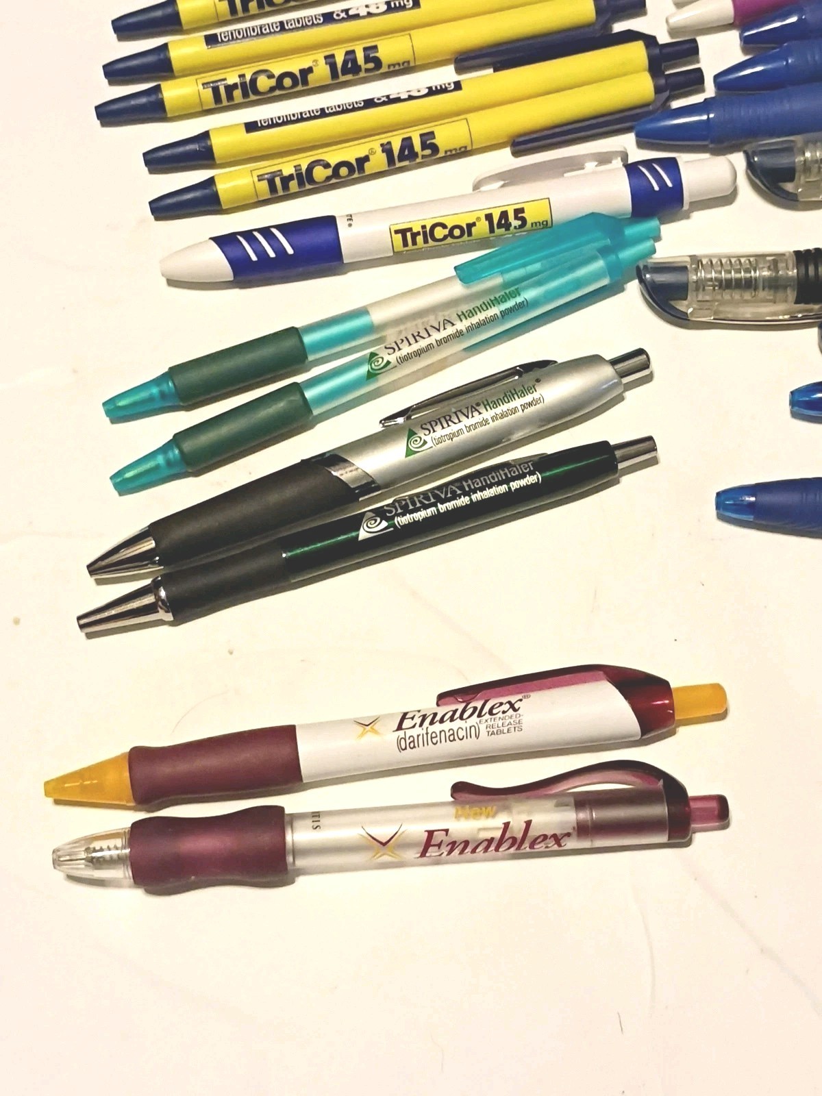 Pharmaceutical Pens Drug Rep Januvia, TriCor, Altace, Enablex & More Lot of 48