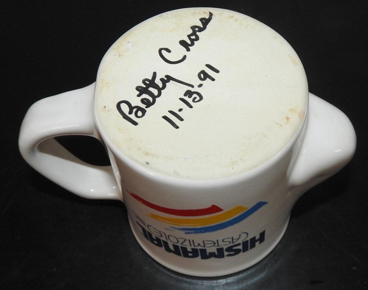 Vintage Hismanal (astemizole) NOSE Ceramic Coffee Mug Pharma Rep Promo Item 1991