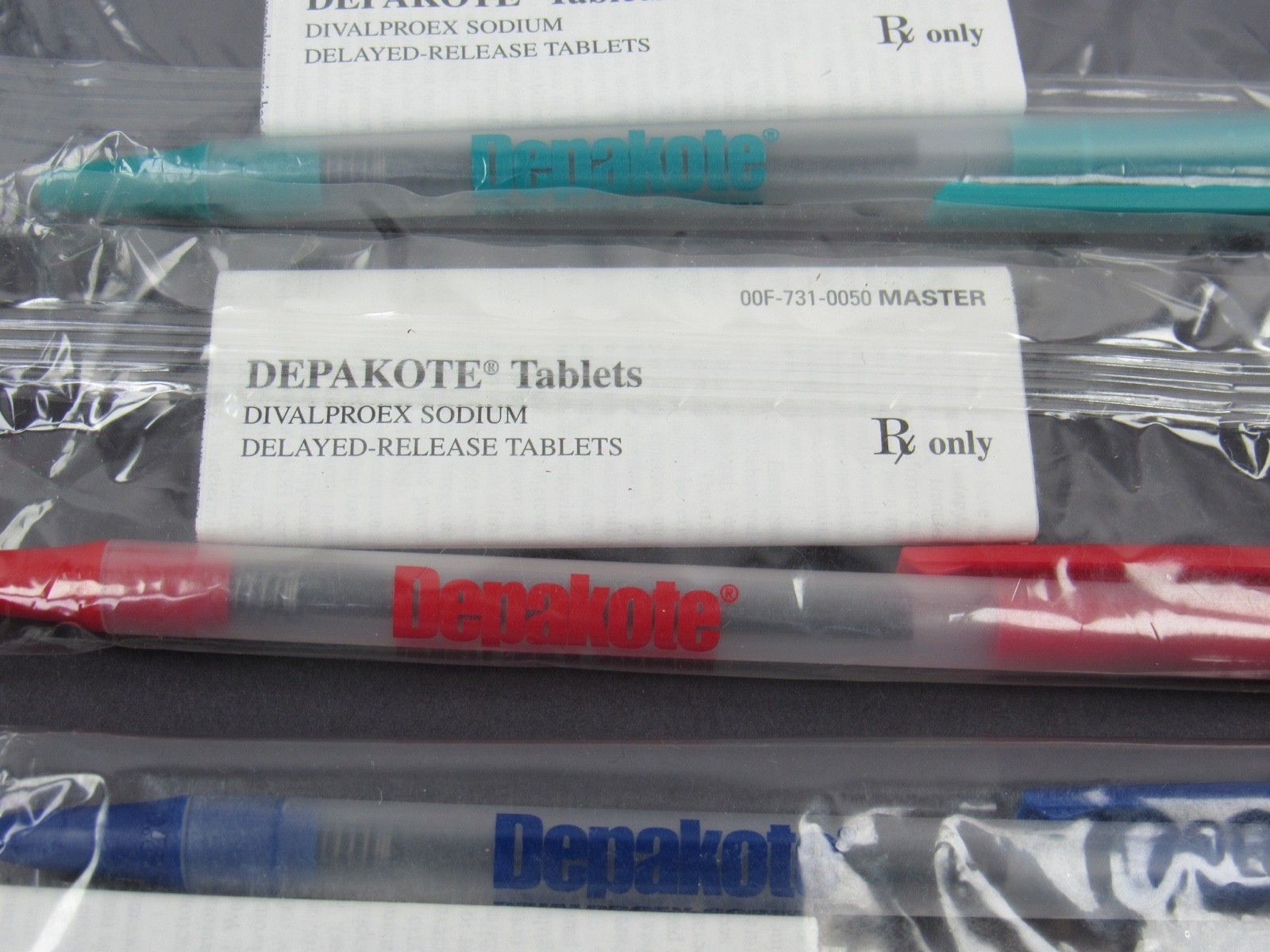 Depakote Lot 3 Sealed BIC PENS w/Info Drug Rep Pharmaceutical Promo Advertising