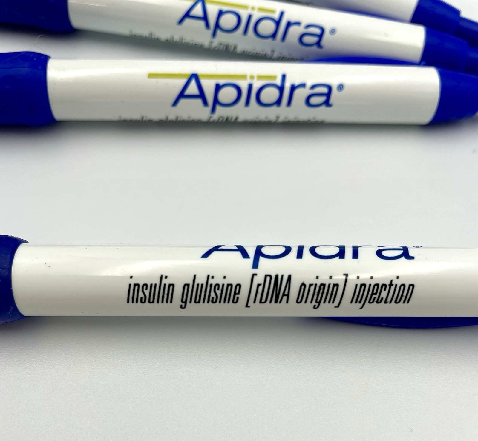 Apidra Pharmaceutical Drug Rep Promo BIC Ballpoint Pens Lot of 4 Collectible