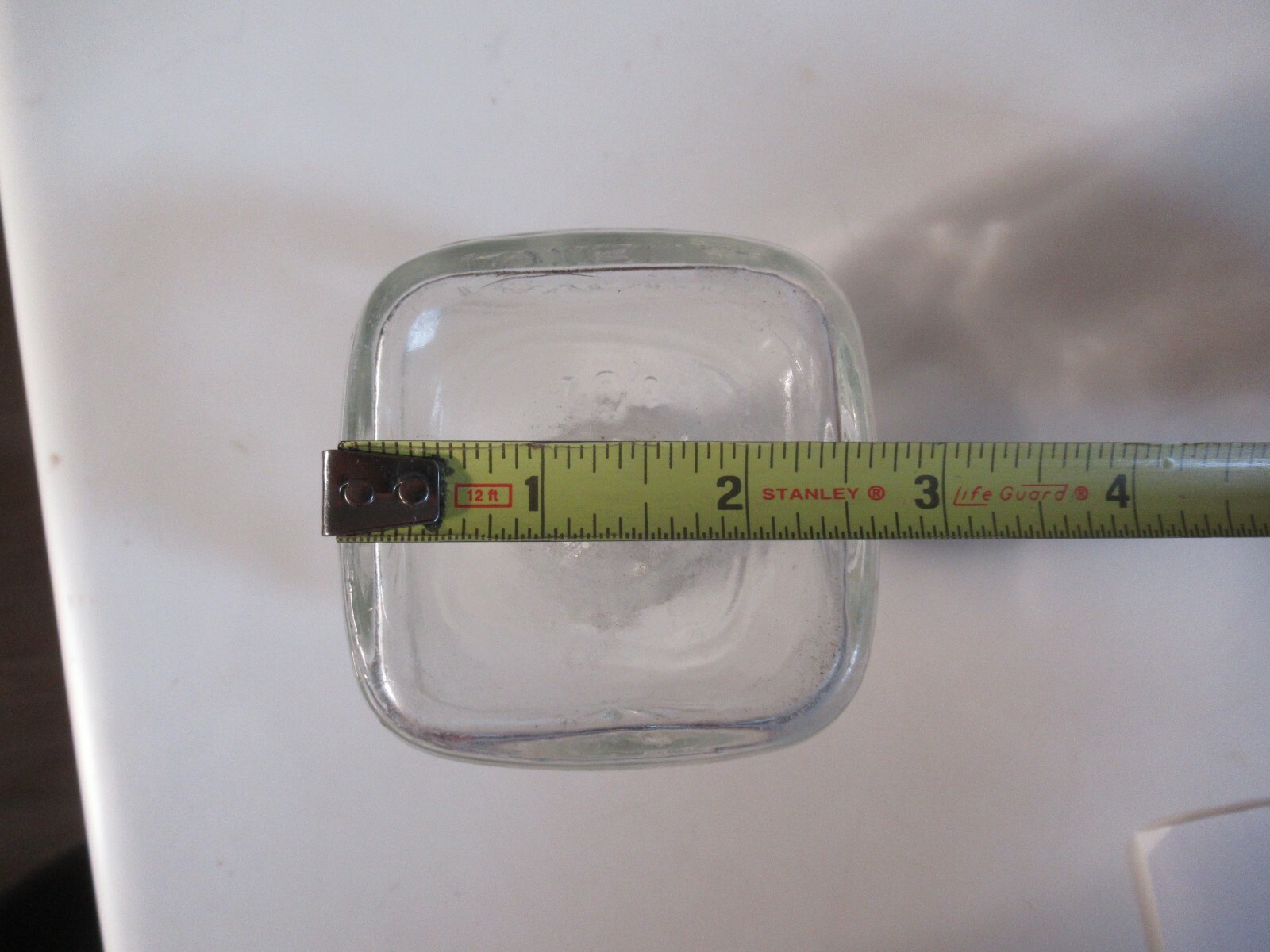 Vintage Empty LAVORIS Mouthwash Clear Square Glass Bottle w Starburst No Stopper