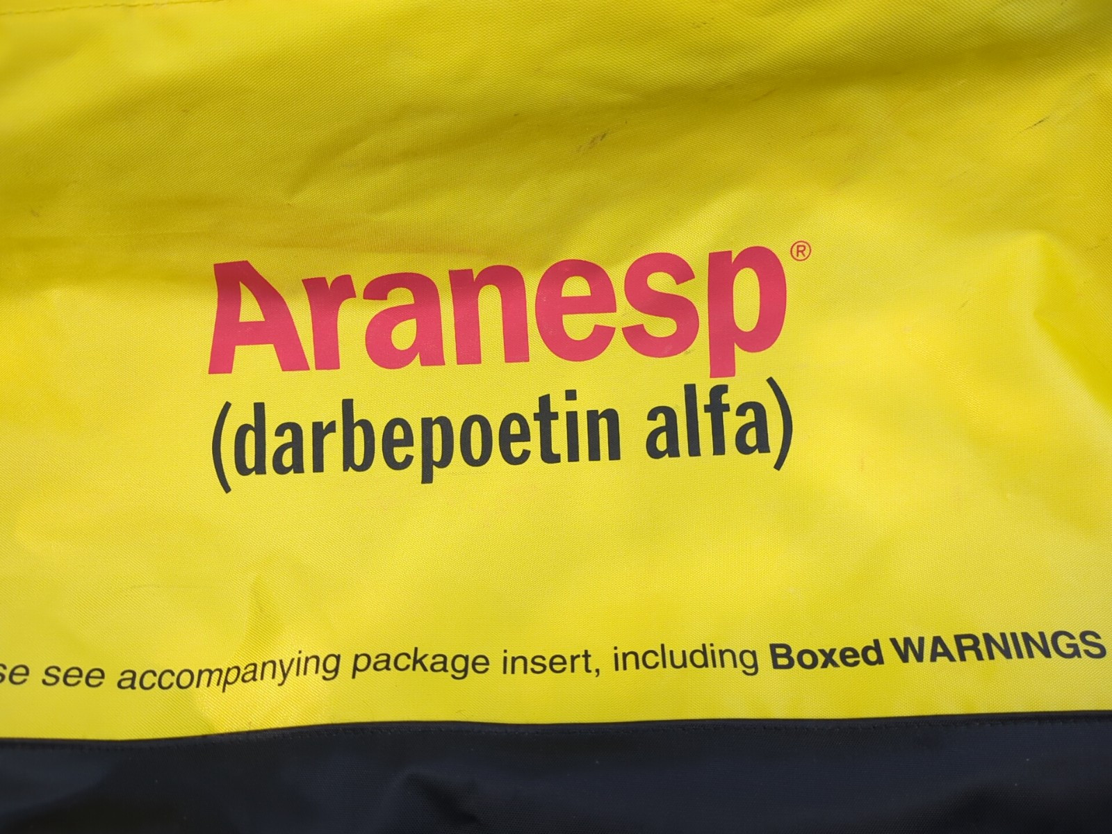 ARANESP Darbepoetin Pharmaceutical PROMO Yellow Large Tote Bag 17″x16″ Zipper