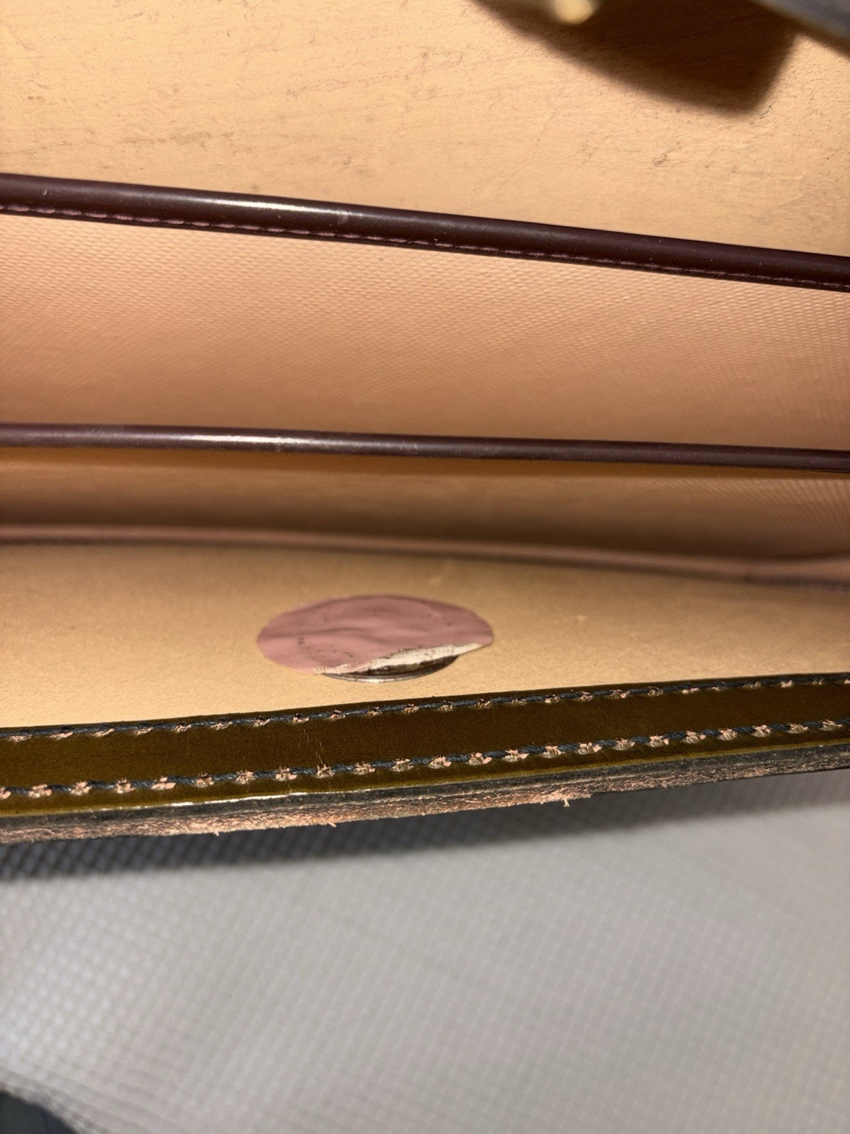 Hoffman La Roche Vintage Leather Document Bag Homa Nutley NJ Pharmaceutical Rep