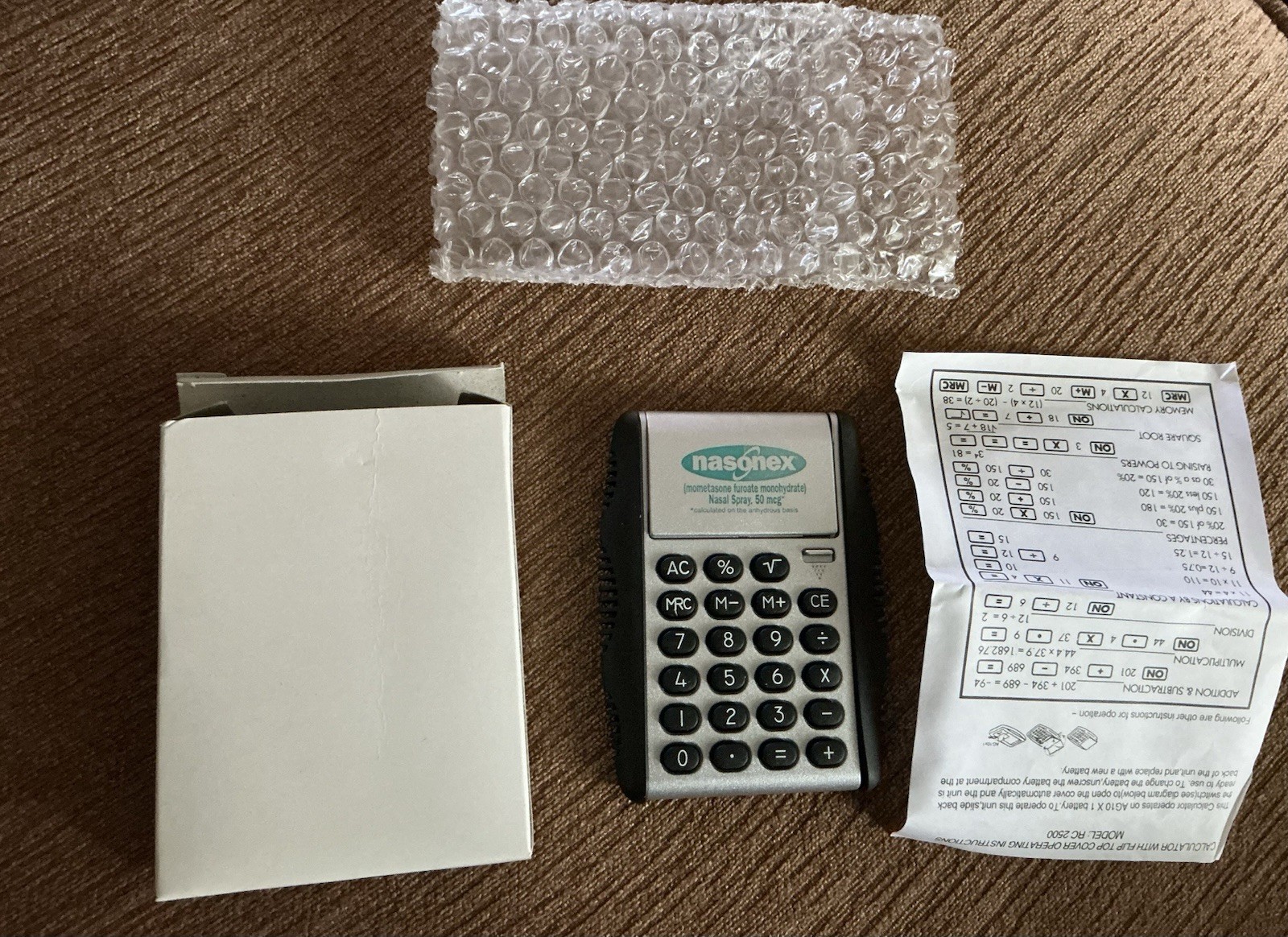 NASONEX Calculator, Pharmaceutical Vintage Collectible, 1997