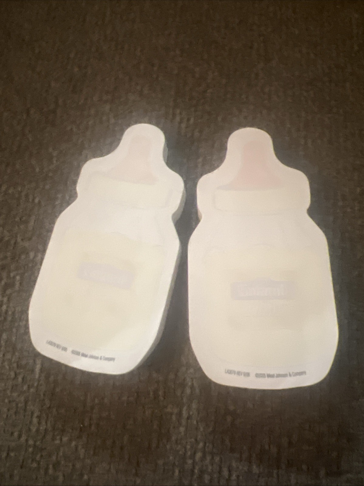 Vintage Enfamil Baby Bottle Shaped Memo Pads – 2005 Pharma Swag – Set of 2