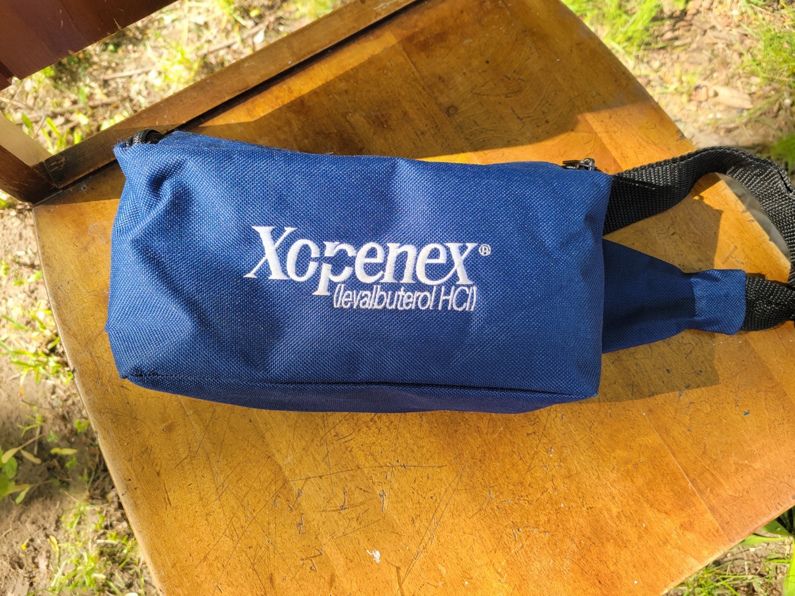 Xopenex Fanny Pack Blue Adjustable Waist Bag Pharmaceutical Collectible Med Gear