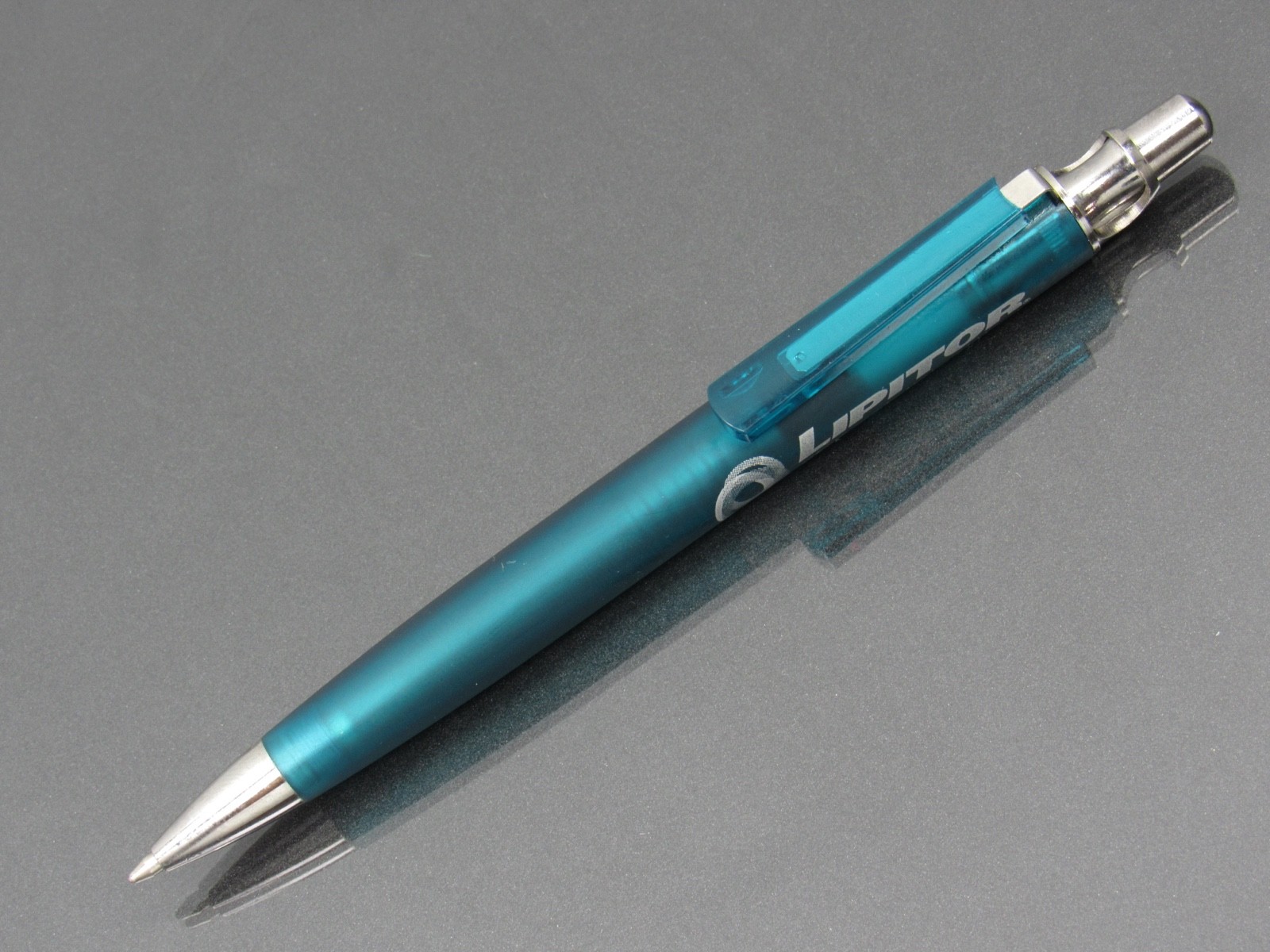 Translucent Blue Lipitor PEN Drug Rep Pharmaceutical Promo Medical Advertising