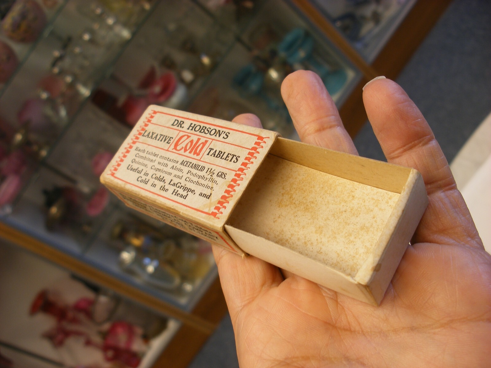 Antique Vtg Medical Dental Pharmacy – Dr. Hobson’s Laxative Tablets Box