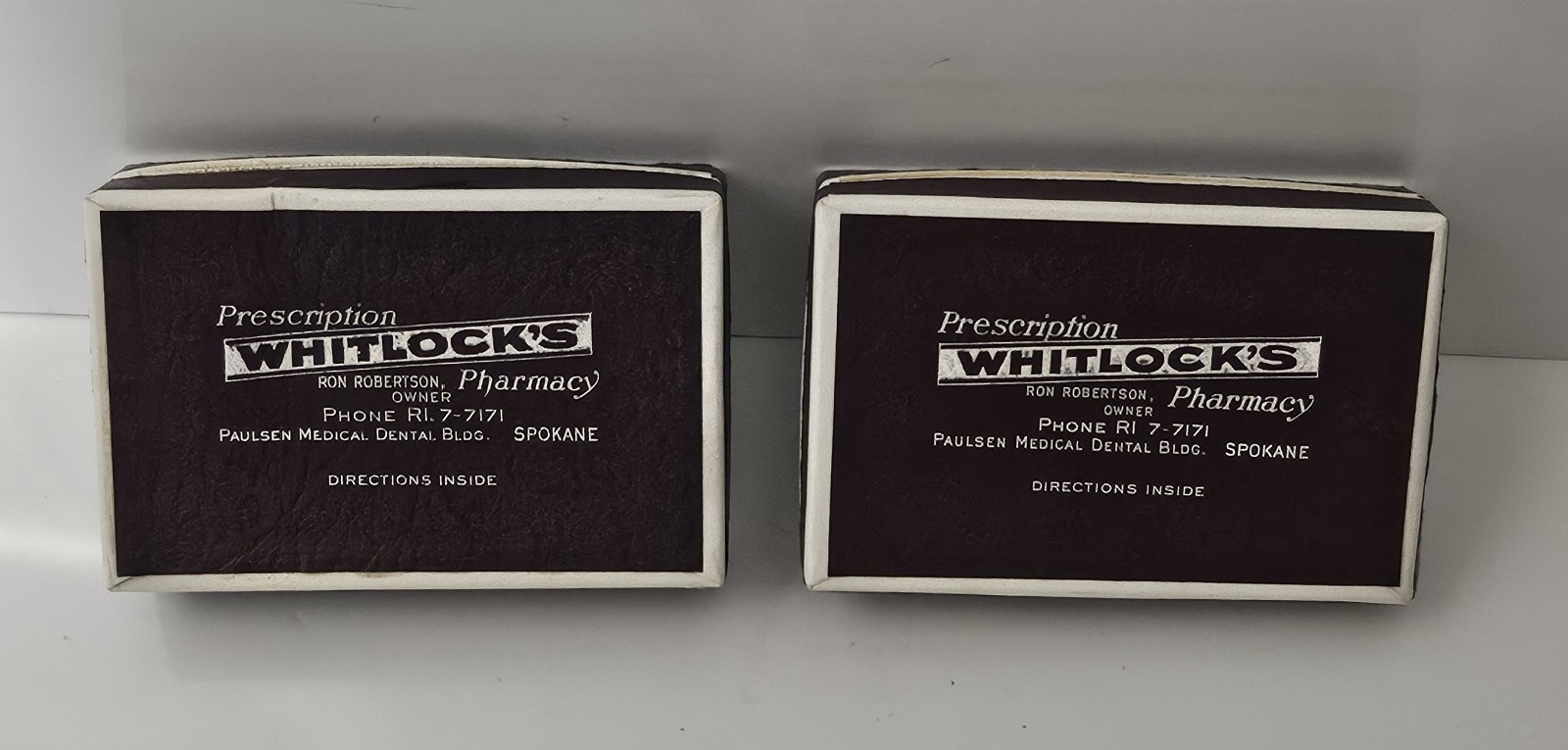 (2) Whitlock’s Pharmacy Prescription Pill Box – Spokane WA