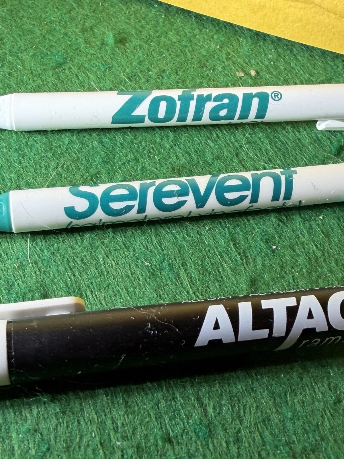 Lot of 3 Pharmaceutical Drug Rep Pens, Zofran, Serevent, Altace.