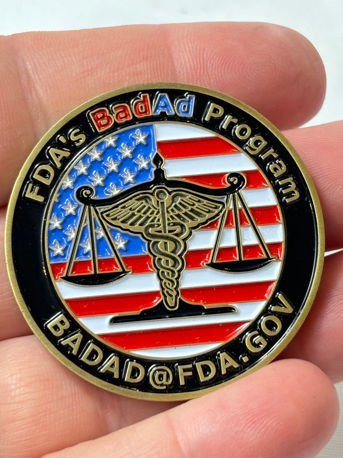 FDA’s BadAd Program Challenge Coin Office Of Prescription Drug Promotion
