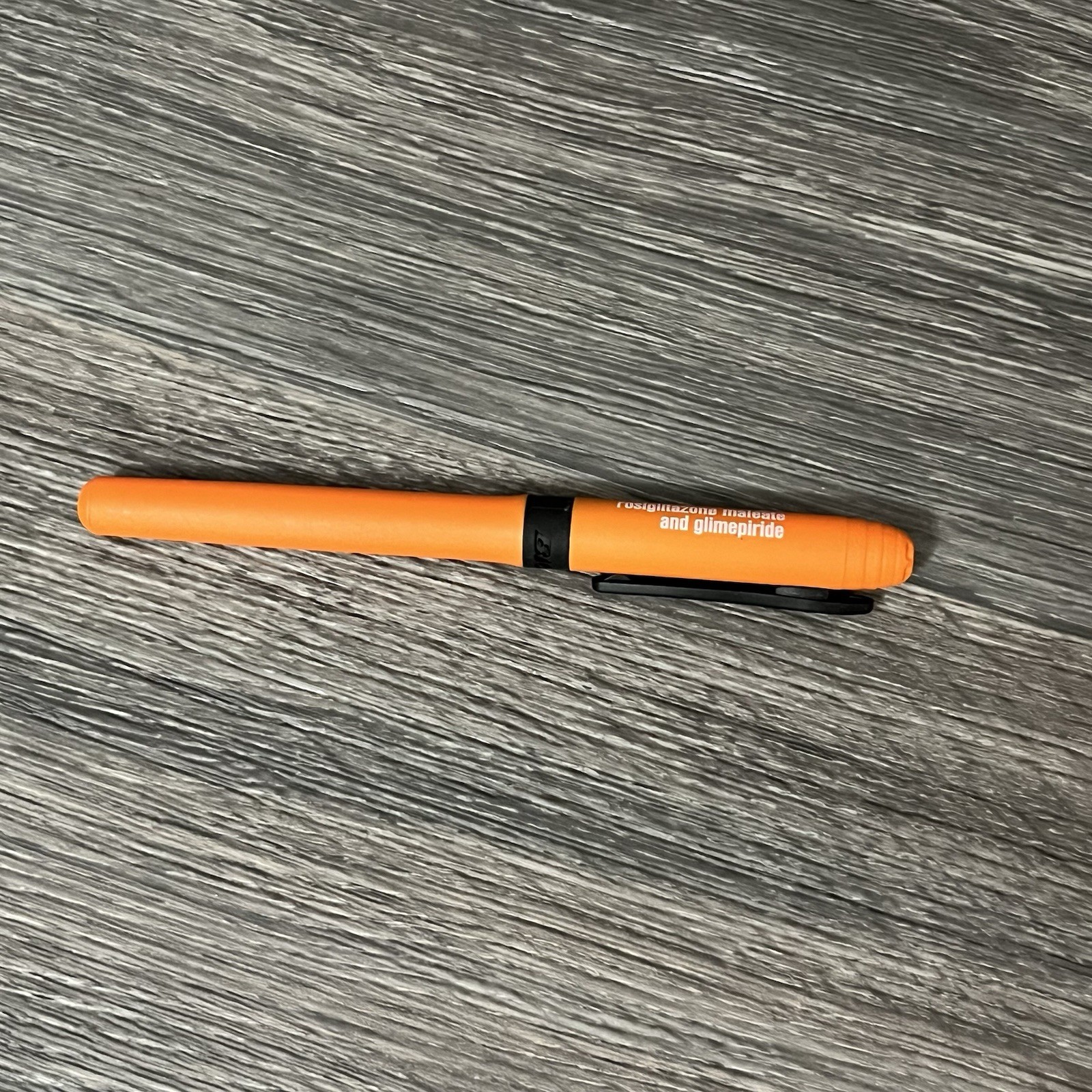 Avandaryl Pharmaceutical Drug Rep Orange Highlighter Pen Disco Collectible