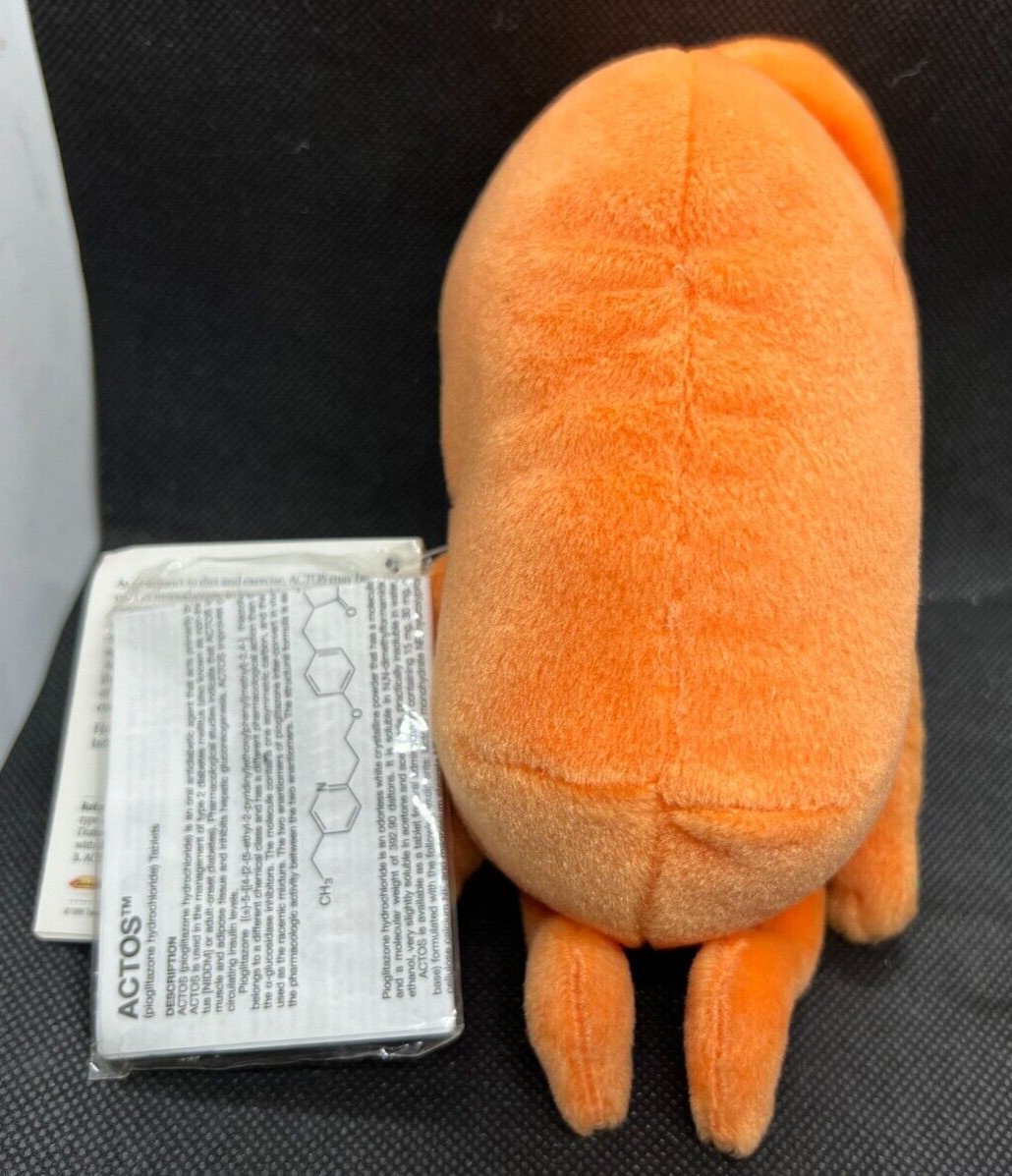 ACTOS PIOGLITAZONE Stomach Plush 8″ Medical Pharmaceutical Advertising Drug Rep