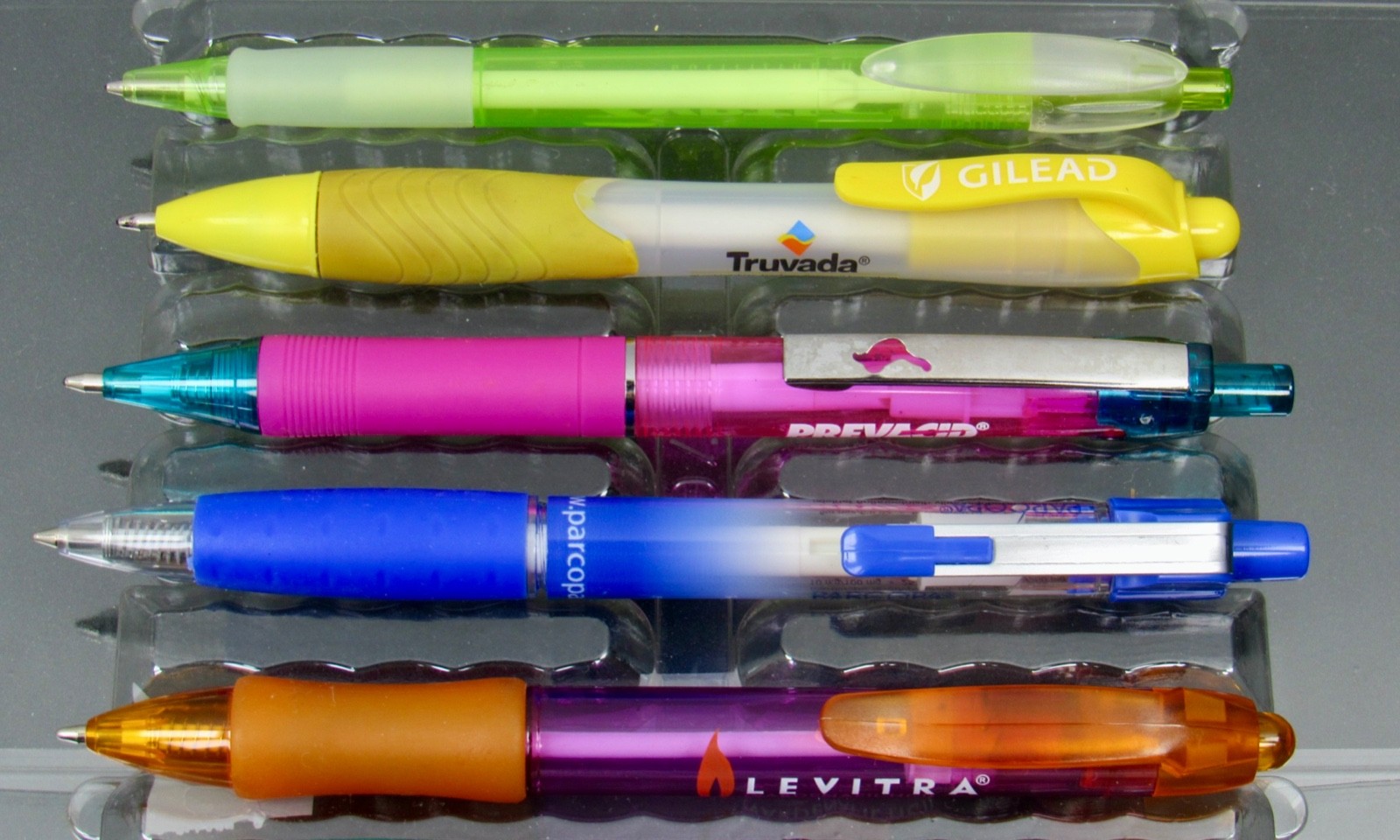 Lot of 10 Translucent PENS Drug Rep Pharmaceutical Promo Medical Advertising