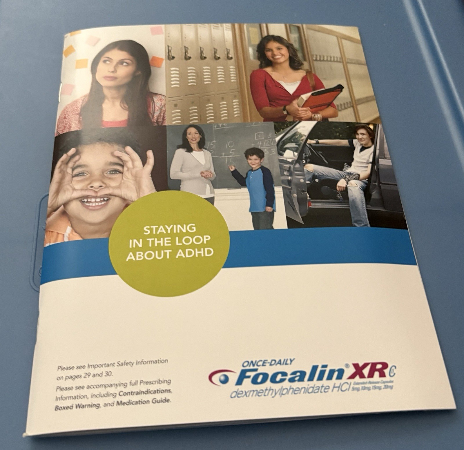 Vintage Focalin XR 9 piece Patient Starter Info Kit Pharmaceutical Rep 2007