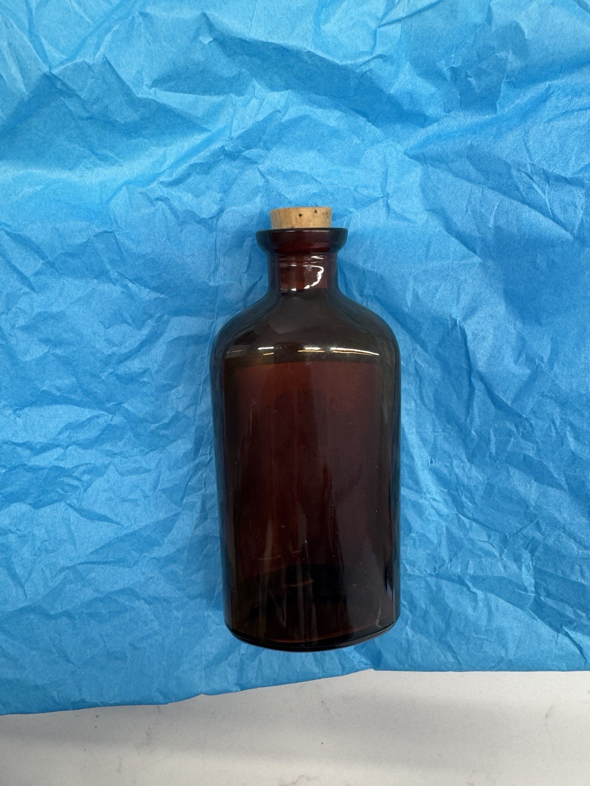 Upjohn Cheracol Codeine Bottle • Vintage Amber Apothecary Pharmacy Advertising