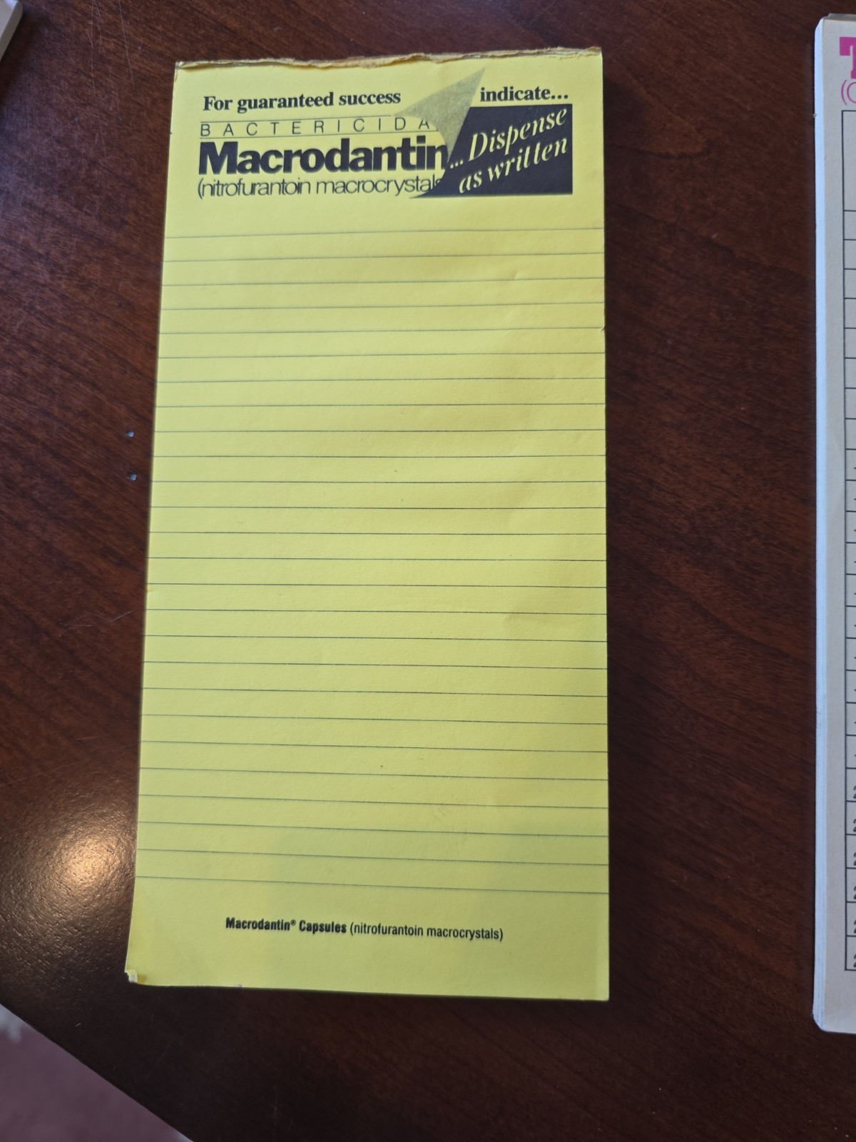 Pharmaceutical Advertising Lot Note Pads – Macrodantin Tenex Feldene Piroxicam