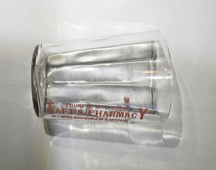 Vintage Tumbler Dose Glass Taft’s Pharmacy South Orange NJ