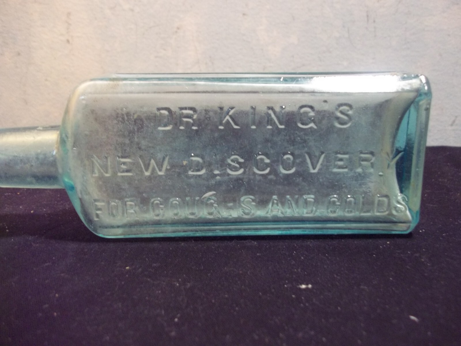 DR KINGS NEW DISCOVERY AD PRINTS 2 SIDED ALSO WITH VTG GLASS BOTTLE #1479