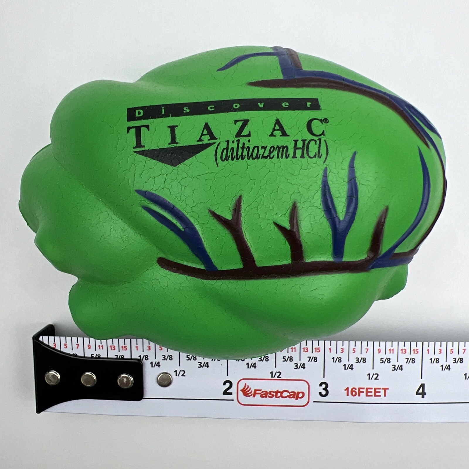 Tiazac Pharmaceutical Advertising Stress Ball Heart Green 1995 Vintage RARE