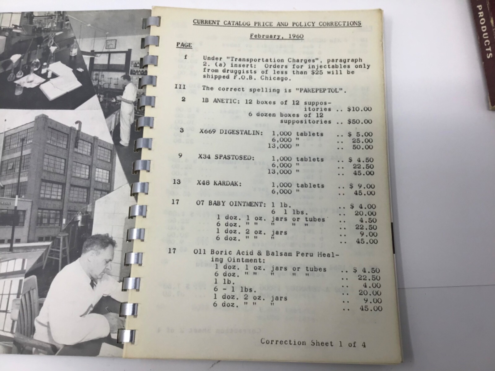 Vintage Chimedic Prescription Chicago Pharmacal Catalog book