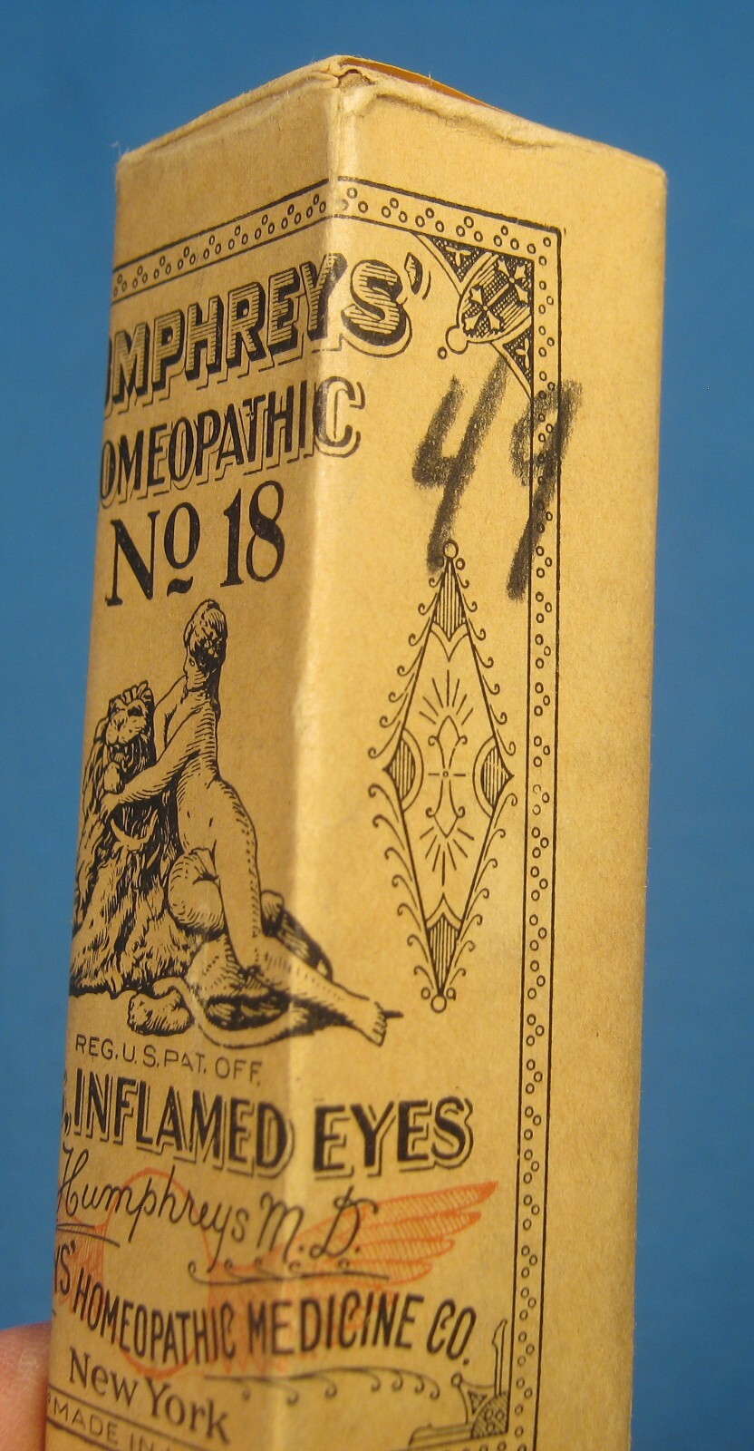 VINTAGE HUMPHREY’S No. 18 STYES INFLAMED PACKAGE STILL SEALED FREE SHIPPING