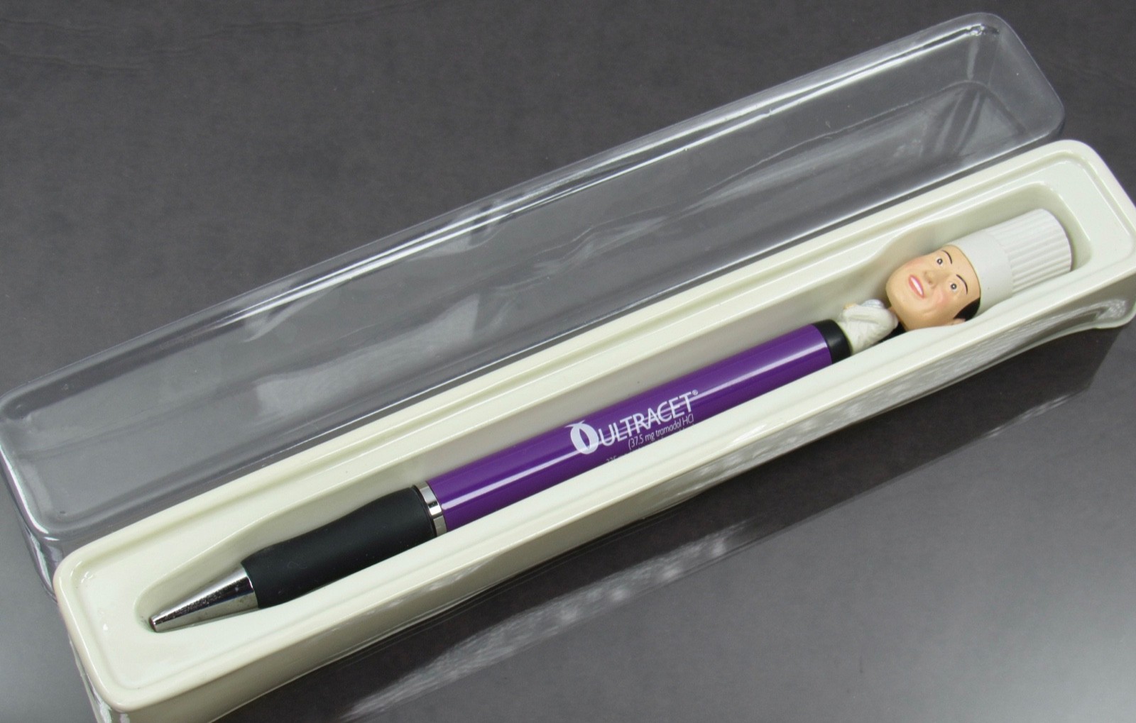 Ultracet Metal Twist PEN Drug Rep Pharmaceutical Promo Unique Chef Head Topper