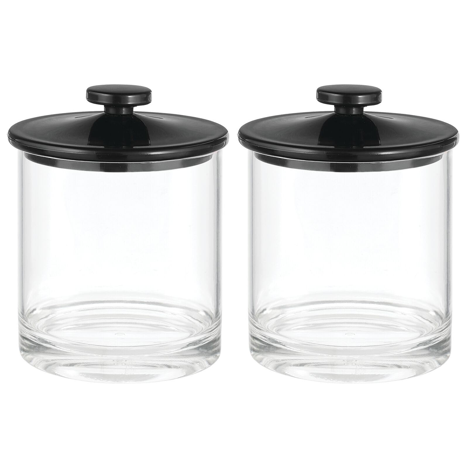 mDesign Small Modern Apothecary Storage Organizer Canister Jars – Acrylic Con…