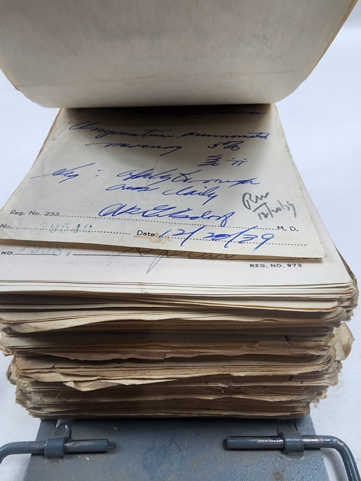 Prescription Atlas Rx Pad Paper Apothecary Druggist Pharmacy Medicine 1939 1940
