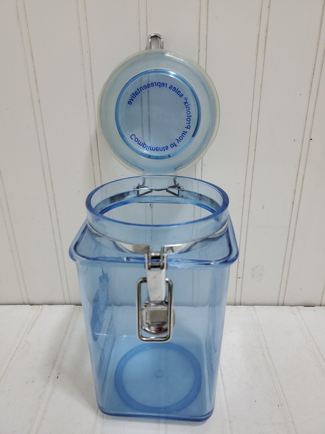 Vtg Pharmaceutical PROTONIX IV Plastic Container Drug Rep Rare Promo Canister