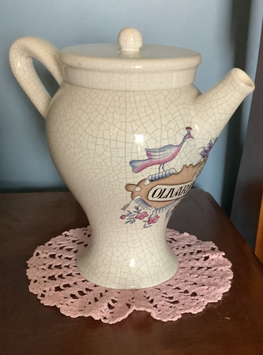 Vtg Rare Anton Heinrich Apothecary Ceramic Jar Western Germany O.Olivar.Provenc.