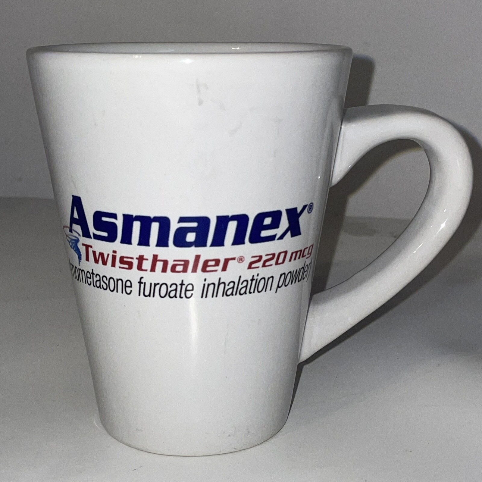 Asmanex Asthma Advertising Coffee Mug Cup Pharmaceutical Prescription Drug Rep