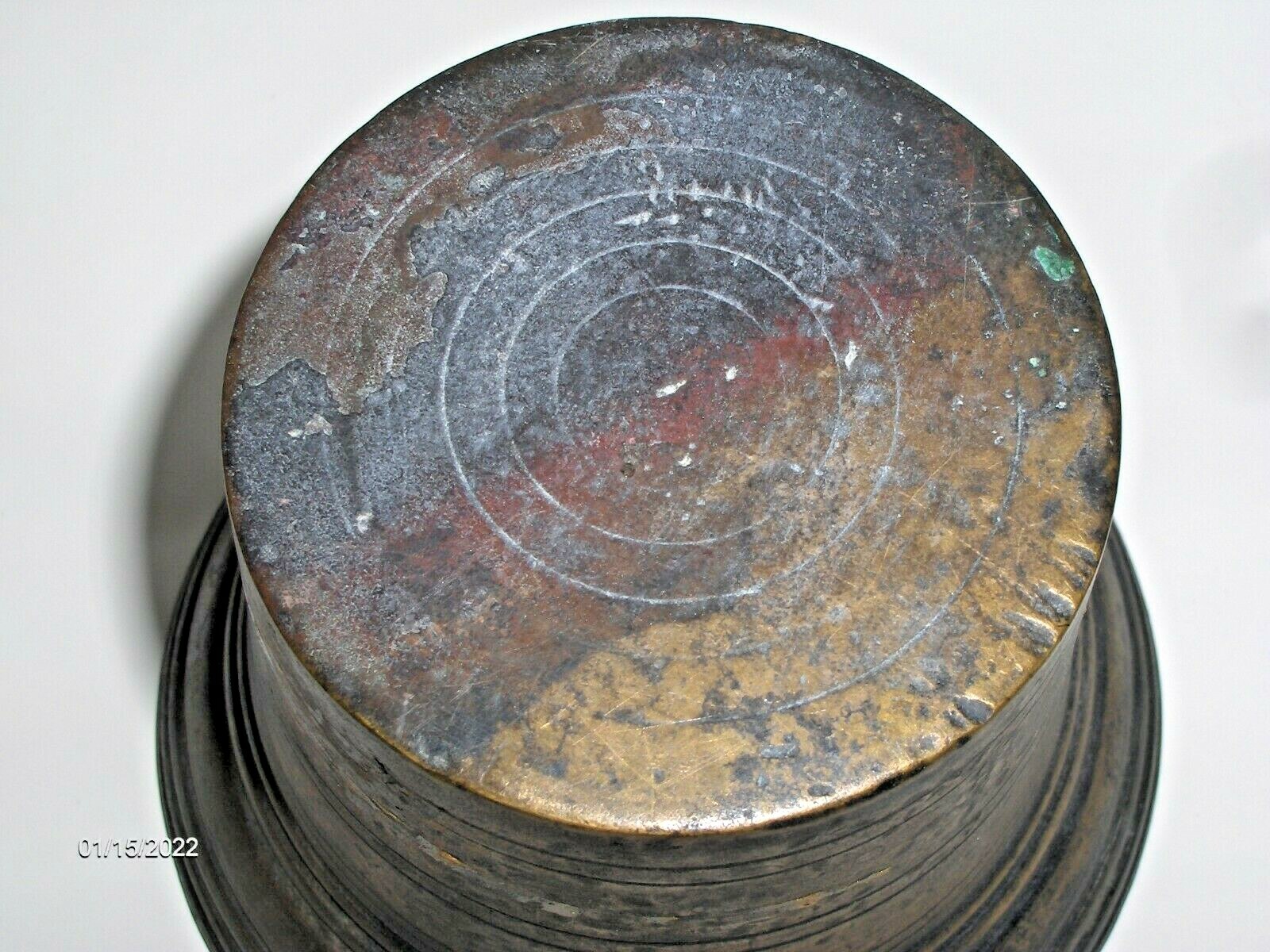 Rare Antique Primitive 19th Century Apothecary Brass Mortar Only