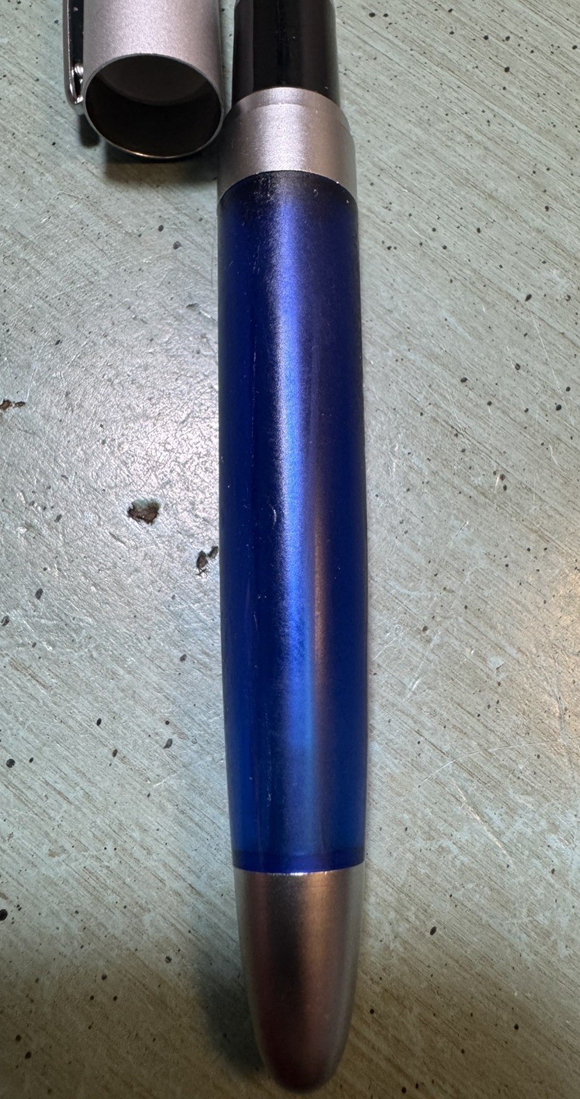XANAX XR PEN: Blue & Silver-Metal-Refillable Ball Point-Pharmaceutical Promo NEW